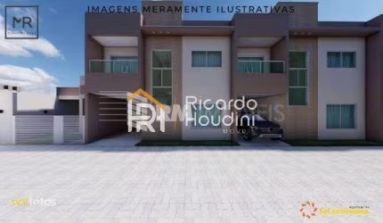 Casa em condomínio fechado com 3 quartos à venda na Avenida Amarílio Thiago dos Santos, Ipitanga, Lauro de Freitas, 95 m2 por R$ 450.000