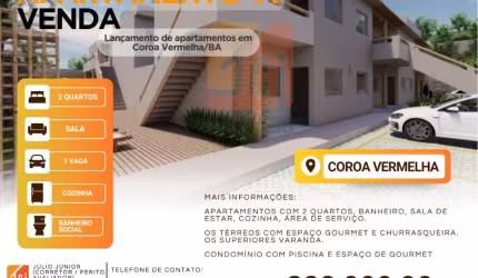 Lançamento de apartamentos em Coroa Vermelha/BA