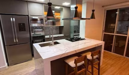 Quatro Paredes vende - (Exclusivo)  Excelente apto duplex com 128m2, 3 qts sendo 2 suítes, 2 vagas, andar alto, sol da manhã,vista maravilhosa para la