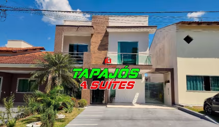 Residencial Tapajós Duplex com 4 suítes sendo 1 com closet Piscina, 250m² Churrasqueira carvão