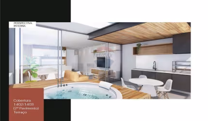 Cobertura 3 quartos  suíte de frente, terraço privativo, jacuzzi com 2 vagas de garagem numerada, Playground e  Brinquedoteca, Piscina.