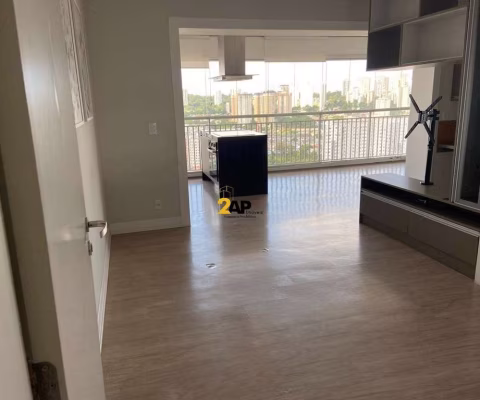 Apartamento Mobiliado para locação em Santo Amaro, São Paulo-SP: 1 quarto, 1 suíte, 2 salas, 2 banheiros, 1 vaga, 53m². Venha conferir!
