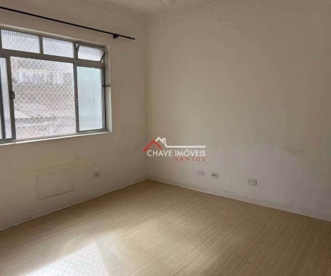 Apartamento com 2 dormitórios para alugar, 90 m² por R$ 3.000,02/mês - Gonzaga - Santos/SP
