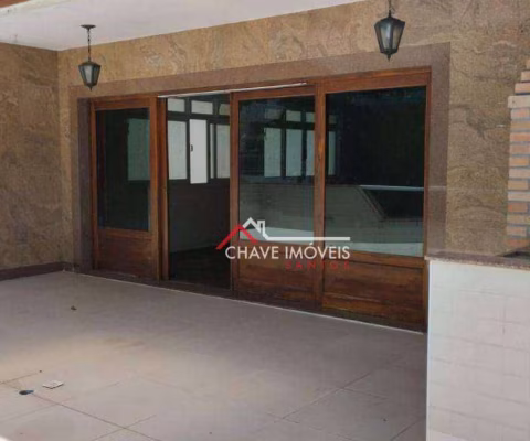 Casa com 4 dormitórios para alugar, 215 m² por R$ 6.907,46/mês - Ponta da Praia - Santos/SP