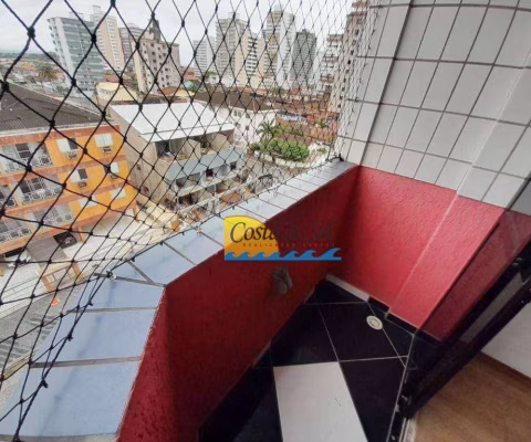 Apartamento com 1 dormitório para alugar, 50 m² por R$ 1.800,00/mês - Vila Guilhermina - Praia Grande/SP