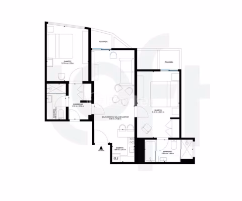 Flat com 1 quarto à venda na Rua Quintana, 1012, Cidade Monções, São Paulo