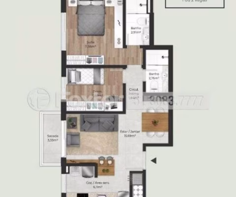 Apartamento com 2 quartos à venda na Rua José de Alencar, Menino Deus, Porto Alegre