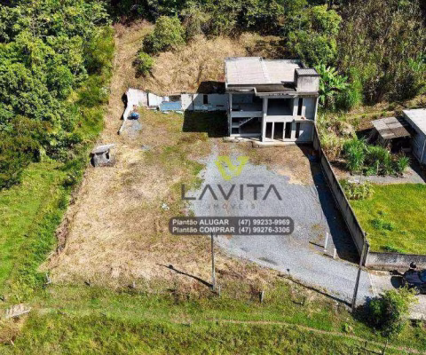 Terreno com 1.300m² mais Casa em Construção de 220m² a Venda no Bairro Belchior Central, Gaspar SC | La Vita Imóveis