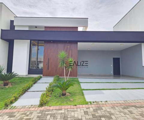 Casa moderna com 3 suítes e escritório à venda, 193 m² por R$ 1.665.000 - Condomínio Fechado - Indaiatuba/SP