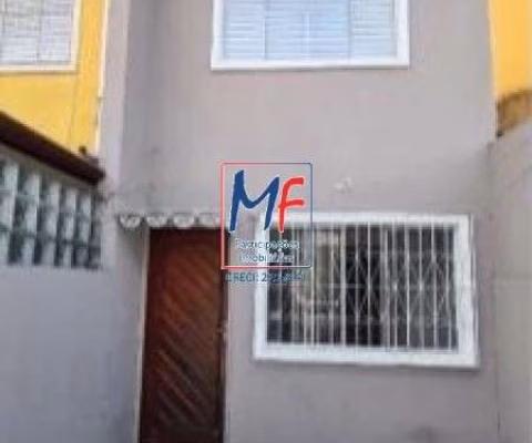 Excelente sobrado no Jardim 9 de Julho, 74m²a.c., com 2 dormitórios, sala, cozinha, lavanderia, lavabo e 1 vaga. REF: 20759
