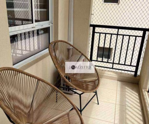 Apartamento com 3 dormitórios para alugar, 83 m² por R$ 4.660/mês - Jardim Pompéia - Indaiatuba/SP