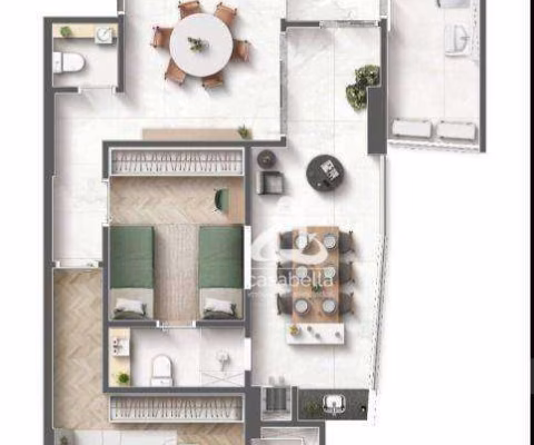 Apartamento com 2 dormitórios à venda, 96 m² por R$ 1.449.917,00 - Embaré - Santos/SP