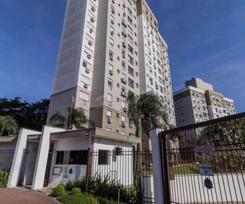 Excelente apartamento semi mobiliado de 3 quartos (dormitórios) transformados em 2 quartos, suíte, churrasqueira e 2 vagas de garagem no bairro Jardim Carvalho em Porto Alegre.