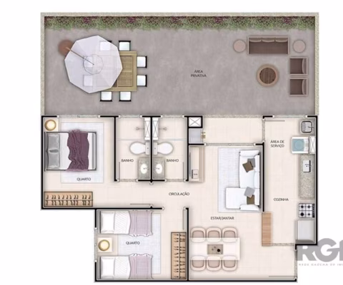 Apresentamos um magnífico apartamento GARDEN à venda em Porto Alegre, no prestigiado bairro Camaquã. Este incrível imóvel de 76m² está localizado na Rua Sílvio Silveira Soares, 2688 próximo ao Zaffari