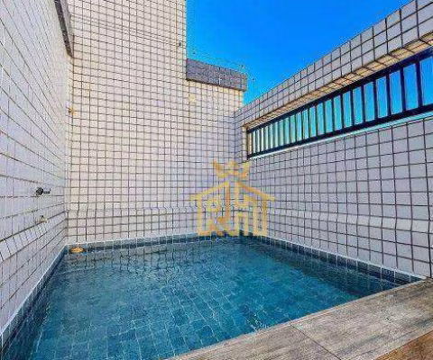 Cobertura com 3 dormitórios à venda, 116 m² por R$ 690.000,00 - Vila Guilhermina - Praia Grande/SP