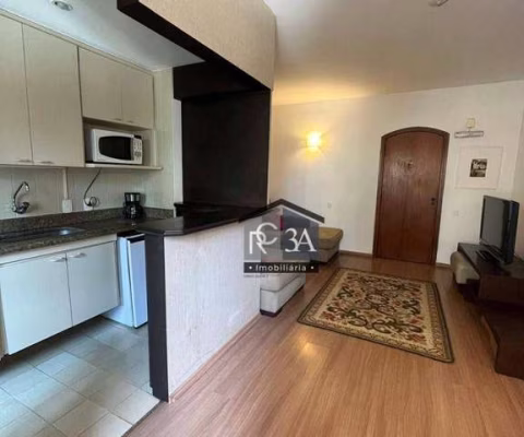 Flat com 1 dormitório para alugar, 50 m² - Moema - São Paulo/SP
