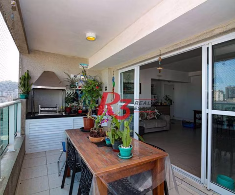 Apartamento com 2 dormitórios à venda, 88 m² por R$ 930.000,00 - Campo Grande - Santos/SP