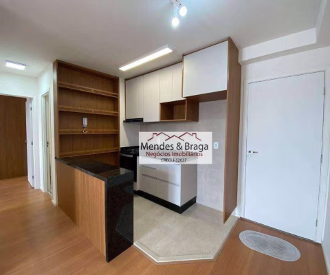 Apartamento com 2 dormitórios para alugar, 47 m² por R$ 2.937,54/mês - Vila Augusta - Guarulhos/SP