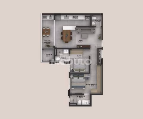 APARTAMENTO à venda, 2 quartos, 2 suítes, 3 vagas, Parque Una - Uberlândia/MG