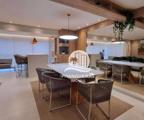 Praia Pitangueiras, Amplo Apartamento Finamente Decorado com 3 dormitórios, 115 m², 02 Vagas de Garagens, Lazer Completo - Guarujá/SP