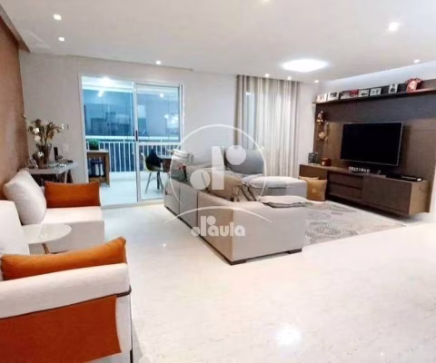 Apartamento a venda com 115m², 3 dormitórios, 1 suíte, 2 banheiros, 2 vagas, na Vila Valparaíso, Santo André/SP.