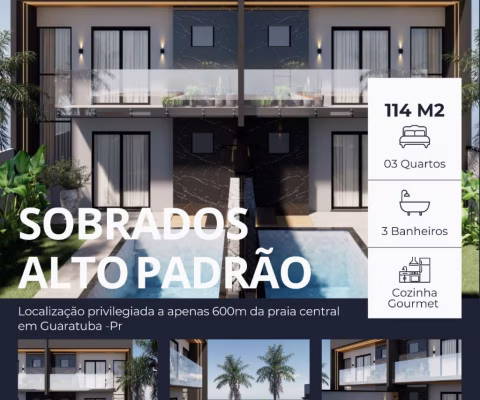 EXCELENTE SOBRADO ALTO PADRÃO GUARATUBA COM PISCINA BREJATUBA