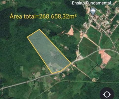 ÁREA RETROPORTUÁRIA DE FRENTE PARA RODOVIA SC-415, A VENDA EM ITAPOÁ-SC