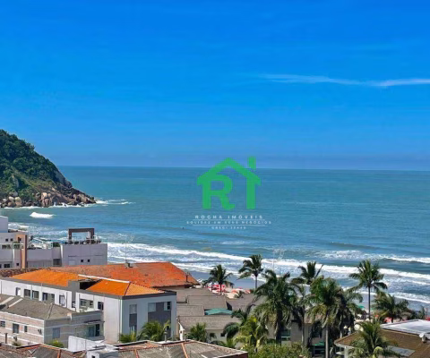 Apartamento à beira mar com 2 dormitórios (2 suítes), 2 vagas, área de lazer, Tombo, Guarujá/SP