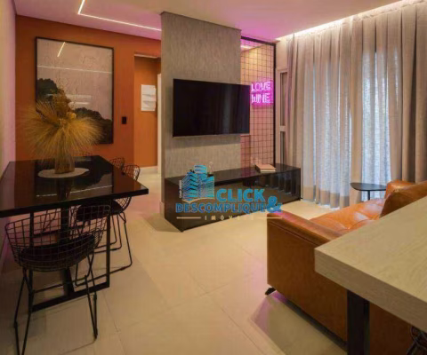 Apartamento com 1 dormitório à venda, 54 m² por R$ 715.000,00 - Boqueirão - Santos/SP