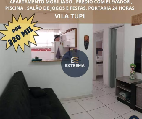 Oportunidade Única em Vila Tupi – Apartamento Mobiliado com Lazer por Apenas R$ 220 Mil!