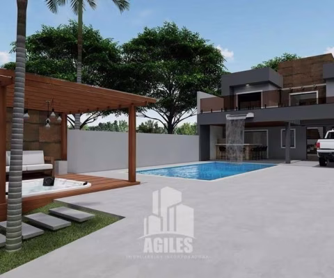Sobrado de luxo na planta, a 70m do mar