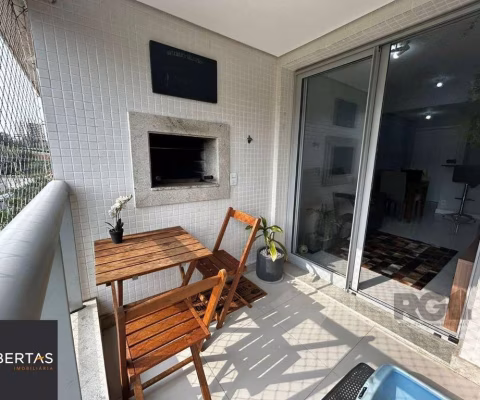 APARTAMENTO, 1 DORMITÓRIO, SACADA COM CHURRASQUEIRA, VAGA DE GARAGEM, BAIRRO PET