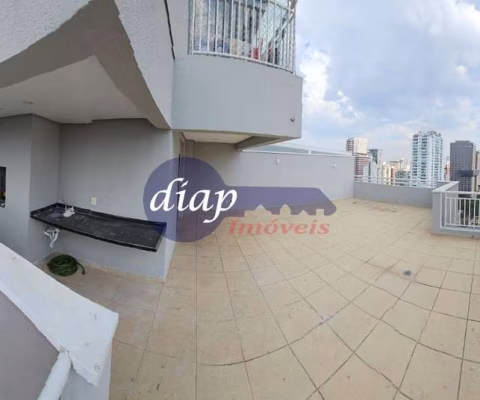 Lindo apartamento no Tatuapé com 2 dormitórios, sendo 1 suíte, 2 banheiros, sala, cozinha, varanda, amplo terraço descoberto com churrasqueira