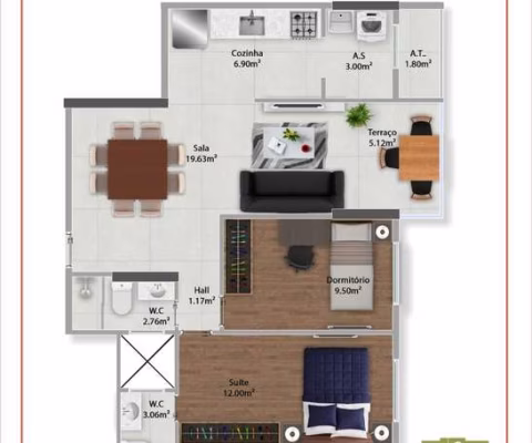 LANÇAMENTO Apartamentos 2 Dormitórios, Lazer, entrega: até Março de 2025, Financiamento Direto, RESIDENCIAL no Jardim Guilhermina - Praia Grande ? SP