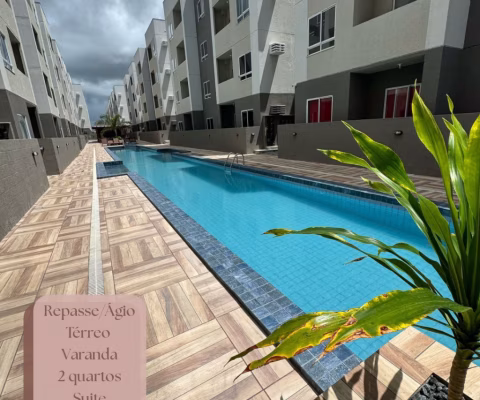 Apartamento térreo, com varanda, suíte e área de lazer para Repasse/Ágio no Bairro do Planalto do Boa Esperança Região  De Gramame João Pessoa Paraiba.