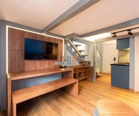 Studio mobilado com 35 m² na Vila Madalena para venda ou locação