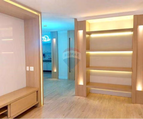 RE/MAX Aluga Apartamento com 115 m², 3 quartos (1 suíte) com planejados e ar-condicionado, 03 banheiros, 02 vagas cobertas e individuais no Cambuí.