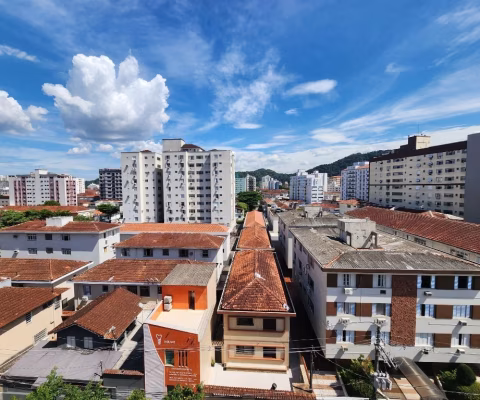APARTAMENTO À VENDA 97m², 2 DORMITÓRIOS, DEPENDÊNCIA DE SERVIÇO COMPLETA, VISTA LIVRE, 1 VAGA DE GARAGEM FECHADA - BAIRRO: CAMPO GRANDE EM SANTOS/SP