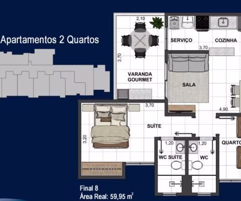 Spazio Residence Club – Modernidade e conforto no coração de São Mateus! Apartamento 2 quarto à venda.