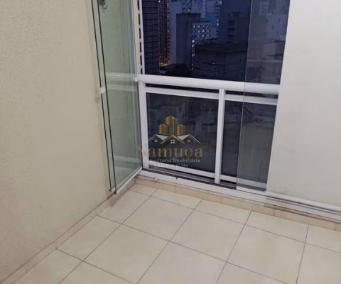 Apto de 1 dormitório, 50mts/aú, 1 vaga, varanda, coz. amer. c/arms ótimo p/ moradia ou investimento