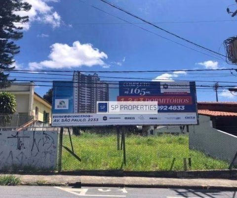 Terreno Comercial para venda ou locação 432 m² - Jardim Santa Rosália - Sorocaba/SP