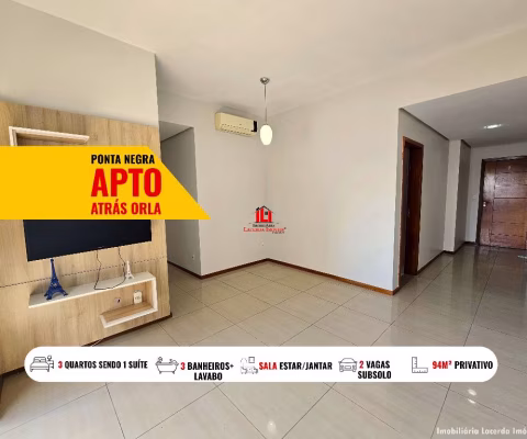 Ilhas Gregas, Apartamento com 3 quartos sendo 1 suíte semimobiliado,  Nascente, Climatizado, 2 vagas subsolo