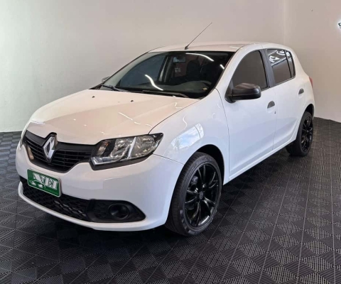 Renault Sandero Authentique Flex 1.0 12V 5p - Branca - 2017/2018