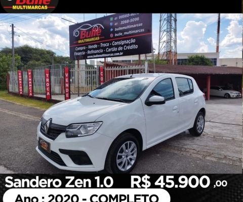 SANDERO 1.0ZEN ANO 2020 - COMPLETO