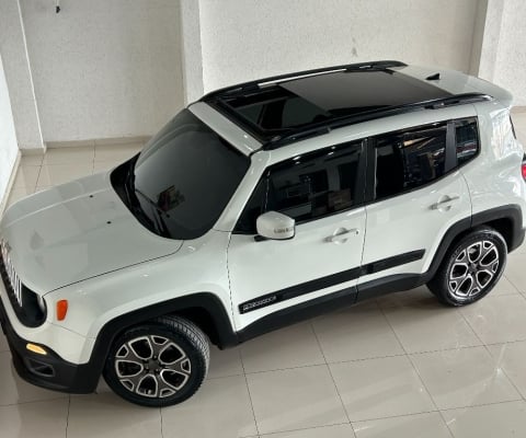 JEEP RENEGADE LONGITUDE COM TETO PANORAMICO E SOLAR, BAIXO KM, PNEUS NOVOS, UNICO DONO.