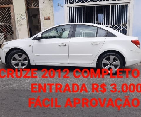 Cruze 12 Completo Entr. R$ 3.000 Fácil Aprovação / Planos para Negativado