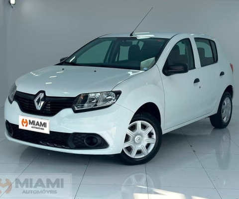 Renault Sandero Authentique 1.0 - Branca - 2018/2018