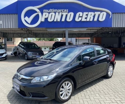 Honda Civic Sedan LXS 1.8/1.8 Flex 16V Aut. 4p  - Preta - 2013/2014