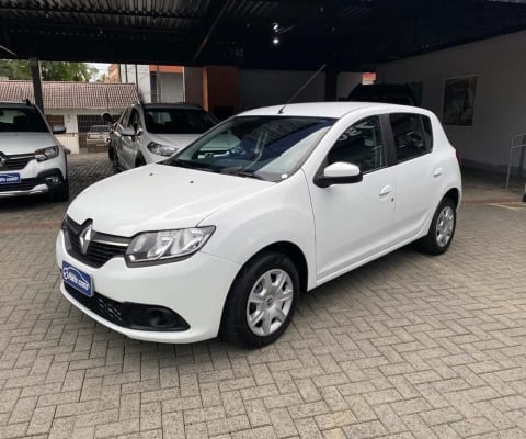 Renault Sandero Expression Flex 1.0 12V 5p  - Branca - 2014/2015