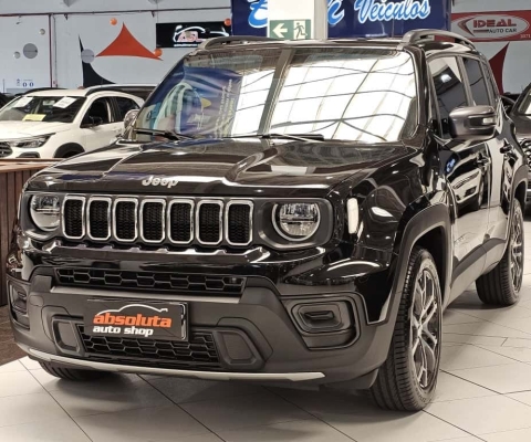 JEEP RENEGADE LONGITUDE 1.3 TURBO T270 FLEX AUTOMÁTICO - 2024 - PRETO